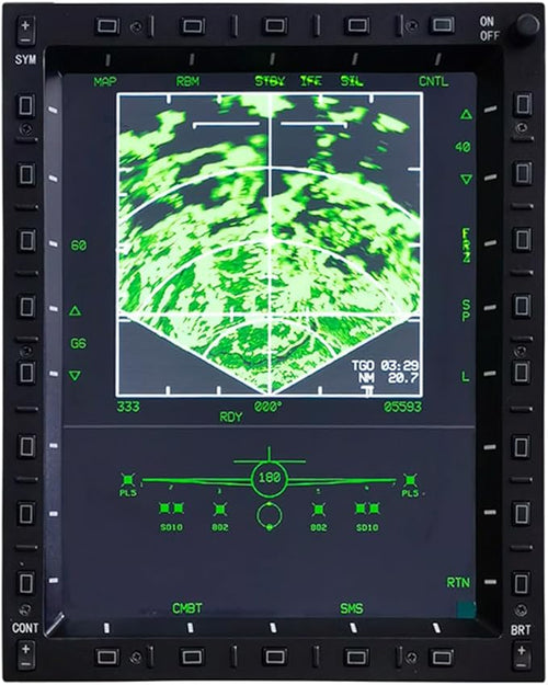 10.4-Inch Military-Grade LCD MFCD Display - Full-Size Multi-Function Color Panel for PC Flight Simulators Game Compatible with JF-17 F/A-18 F16 in DC-S