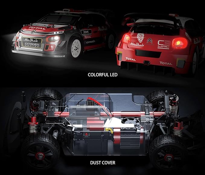 Mjx Hyper go 4x4 Brushless Rc Cars 14303 Hyper 4wd Rc Car All-Road RC Drift Car Brushless Scale 2.4G 4wd High Speed ElectricTerreneitor 4x4 Carros1/14 Citroen C3 Fast RC Cars for Adults…