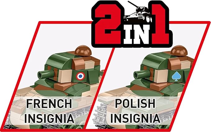 COBI Historical Collection World War II Renault R-35 Light Tank Building Set 93 Pieces