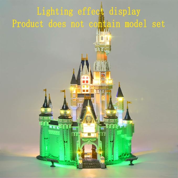 Version 2016 LED Light kit Compatible with Lego 71040 Disney Castle - Only for 71040 Cinderella Princess Castle (Model Set Not Included)