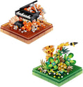 Musical Instruments Micro Blocks Building SetsClassical Famous Building Block Set1500 PCS for Adults and KidsPiano and Saxophone with Clear Plastic Cover