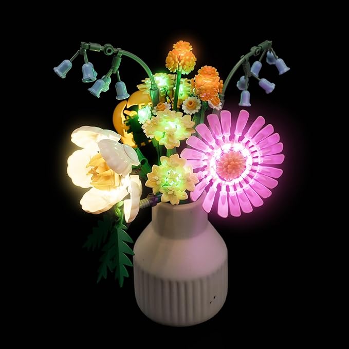Upgraded Led Light Kit Compatible with Lego Petite Sunny Bouquet Building Set Lights Decoration Compatible with Lego 10347 (Model Not Included)