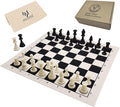 HOLYKING 19 Tournament Cloth Chess Board Set - Portable Travel Pocket Chess Game Set Roll Up Combination- Beginner Chess Set for Kids and Adults