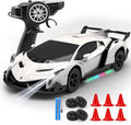 QUN XING Remote Control car 1:24 Officially Licensed Lambo veneno RC Drift Car with LED Lights 2.4GHz 4WD 15KM/H High Speed Rechargeable Battery Birthday Gift for Kids 8-12 White