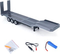 TOUCAN RC HOBBY Plastic Semi Trailer Flatbed 1502 for 1/18 Remote Control Tractor Truck HUINA 1501 Electronic Support Legs Tail Board for Adult