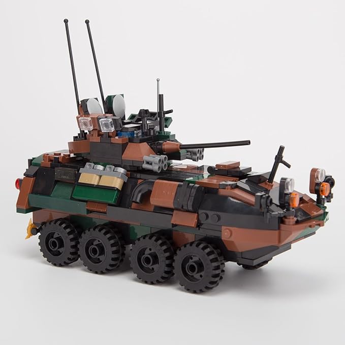 LAV-25 Infantry Fighting Vehicle Building Blocks and Construction Toy Collectible WW2 Military-Themed Model to Build and Display Great Gift (476PCS)