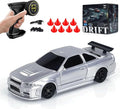 1:43 Scale Mini RC Drift Car with LED Lights Electric 2.4G Remote Control Racing Car Full Proportional 15KM/H High-Speed Vehicle for Hobbyists &amp Adults -RTR Gyro Version