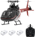 6 Channel Remote Control Helicopter with Brushless Motors Altitude Hold Gyro Optical Flow Positioning Function 2.4GHz Aileronless Mini Aircraft Toy for Beginners Teens Adults