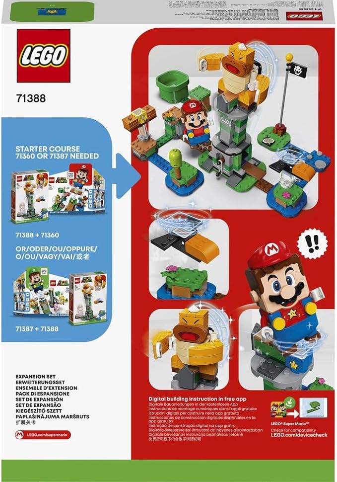LEGO Super Mario Boss Sumo Bro Topple Tower Expansion Set 71388 Building Kit Collectible Toy for Kids New 2021 (231 Pieces)