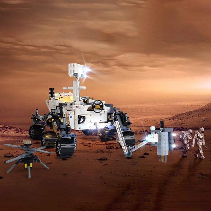 Kyglaring LED Lighting Kit for Lego Technic NASA Mars Rover 42158 Building Set (No Model) - Light Set Compatible with 42158 Perseverance Advanced - Without Building Set (Classic Version)