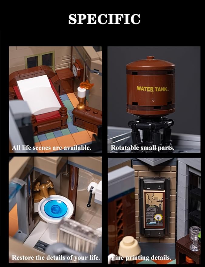 New York Sanctorum Sanctums Architecture Modular Bulding Set with Light Movie Themed Scenes Building Sets Collectible or Home Office Display Ideas Gift for Adult and Film Fans（6619pcs）