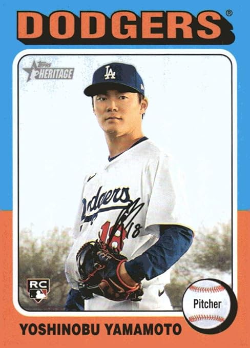 2024 Topps Heritage #553 Yoshinobu Yamamoto Los Angeles (NL) Rookie Baseball Card - Sportscard Superstore