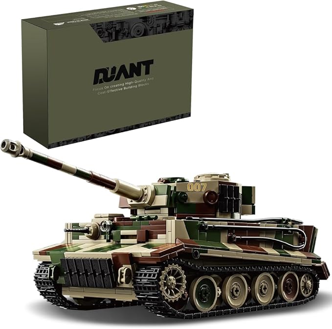 39061 German Tiger Tank No. 7 Building Block Set 1603 Pieces Military 1:28 Scale Tank Model Toys Ideal Gift for Room Decoration or Collection