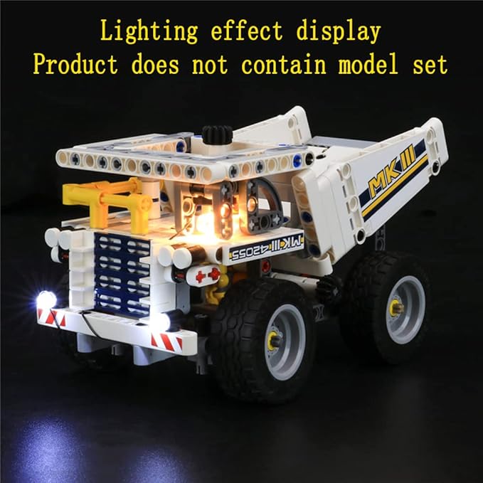 LED Light Kit Compatible with Lego Bucket Wheel Excavator - Lighting Set for Technic 42055 Building Model (Model Set Not Included)