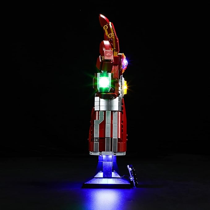 BRIKSMAX Led Lighting Kit for LEGO-76223 Nano Gauntlet(Hand Sweep Sensor Switch Version) - Compatible with Lego Marvel Building Blocks Model- Not Include The Lego Set