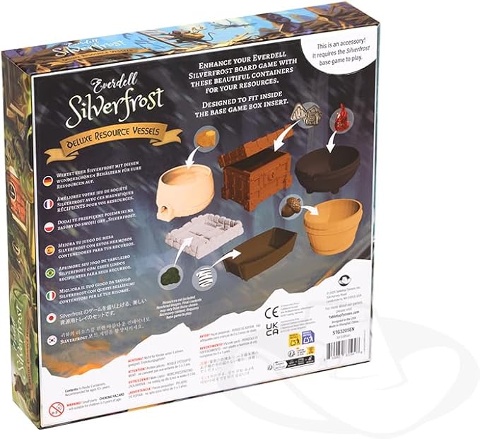 Everdell Silverfrost Deluxe Resource Vessels – Premium 3D Component Holders Upgraded Board Game Accessories Holders for Resources &amp Tokens