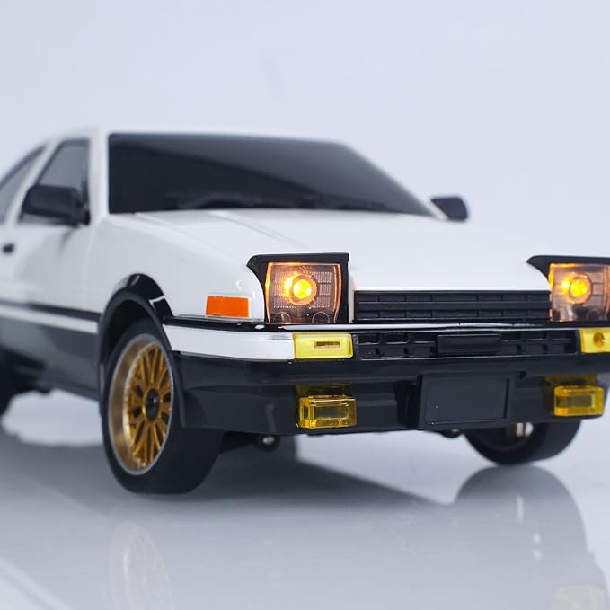 US in Stock 1/18 RC Drift Racing Car Rwd LDRC LD1801 Wireless Control Vehicle Gyroscope Light System Motor Servo ESC Hobby Model for Adult Hobby(White with Gyro)