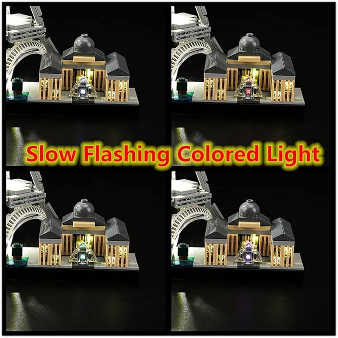 LED Light for (Architecture Paris with Eiffel Tower) Building Blocks Set - Compatible with Lego 21044 Skyline Building Model (Model Set Not Included)