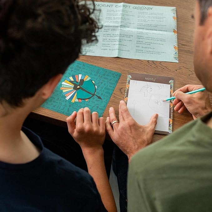 Talking Tables Egyptian Theme Escape Room Game Kids | Solve Unique Puzzles and Codes to Escape The Pharaoh's Curse | Interactive Family Games Night Age 9+ 2+ Players Birthday Party