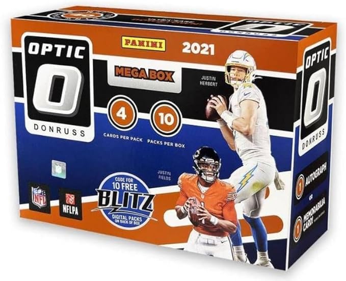 2021 Panini NFL Donruss Optic Football Mega Box - 1 Autograph or Memorabilia Card