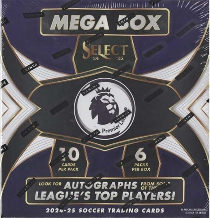 2024-25 Select Premier League Soccer EPL Mega Box with 60 Trading Cards + 6 Toploaders Magnet!