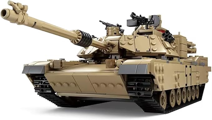 Feleph M1A2 Tank Set Military Model Kit 1:28 Scale WW2 Army Custom Vehicles Set 2-in-1 Tank Hummer Building Bricks Toys for Model Lovers (1463 Pieces)