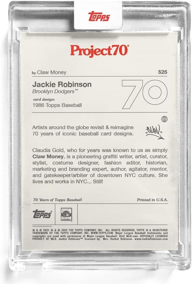 MLB Topps Project70 Card 525 | Jackie Robinson by Claw Money