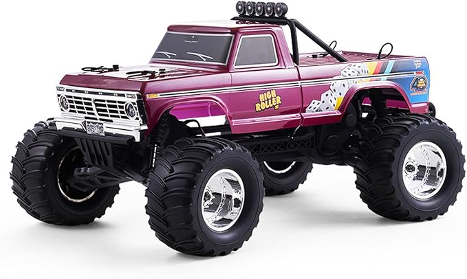 FMS 1/10 RC Truck Ford F100 – 2WD Monster Truck with Licensed Body 550 Brushed Motor Oil Shocks Independent Suspension – All-Terrain RC Crawler High Speed Off-Road RC Car for gift (HIGH ROLLER RS)