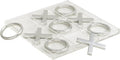 Deco 79 Acrylic Plastic Tic Tac Toe Game Set with Silver Pieces 12 x 12 x 1 Clear