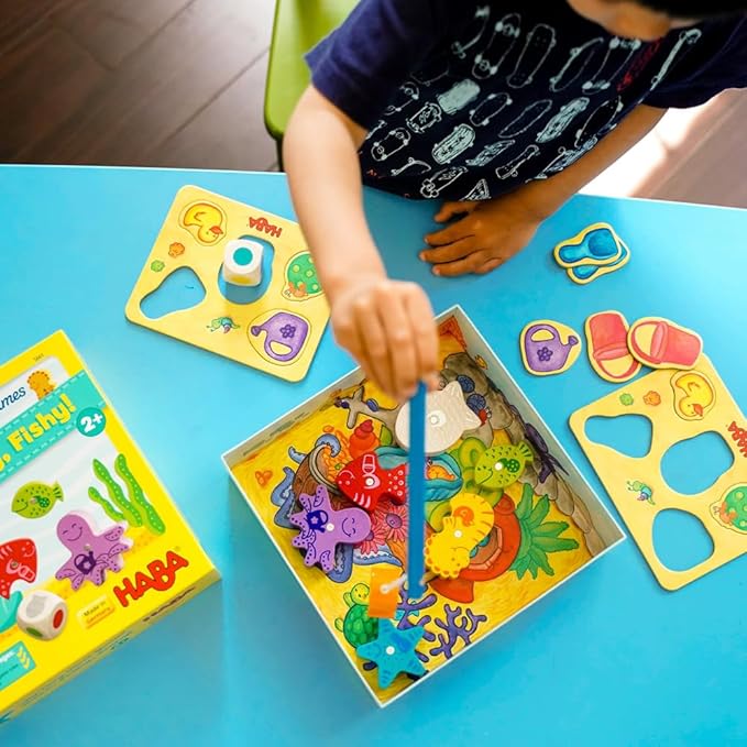HABA My Very First Games - Here Fishy Fishy! Magnetic Fishing Game Ages 2+ Made in Germany Toddler Games Learning Toys Preschool Toys