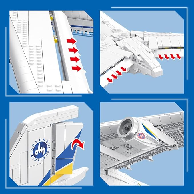 An-225 Large Transport Aircraft Building Blocks Set MOC Airplane Model Building KitsWW2 History Military Fan Model Collection Toys Gifts and Adult 5350 PCS