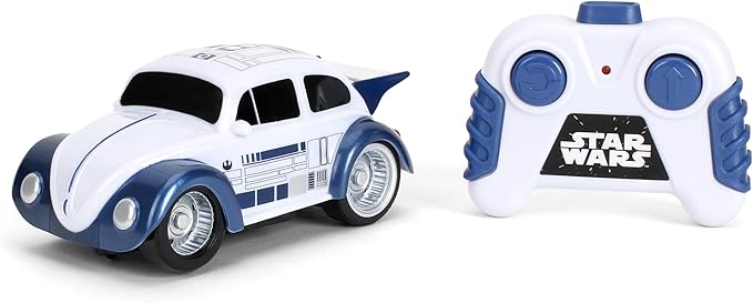 Jada Star Wars R2-D2 Volkswagen Beetle RC Car – 1:32 Scale Simple Function Remote Control Toy Toys