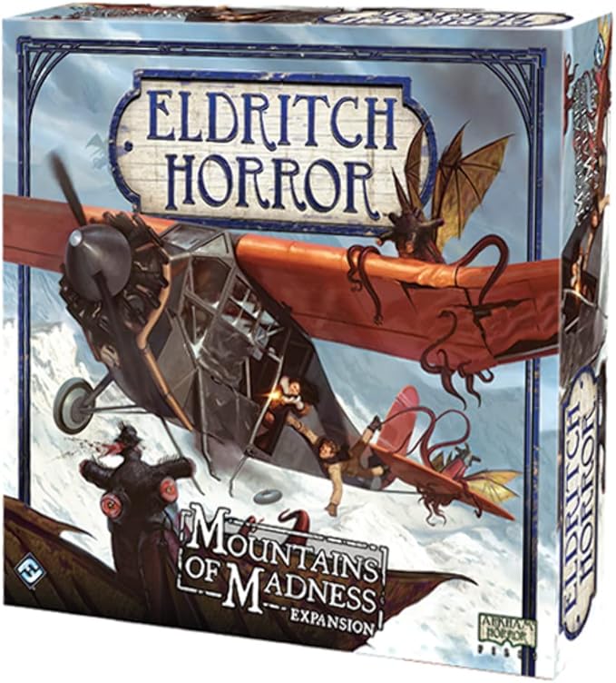 Eldritch Horror Mountains of Madness Board Game EXPANSION - Enter the Chilling Antarctic Expedition! Mystery Game for Adults Ages 14+ 1-8 Players 2-4 Hour Playtime Made by Fantasy Flight Games