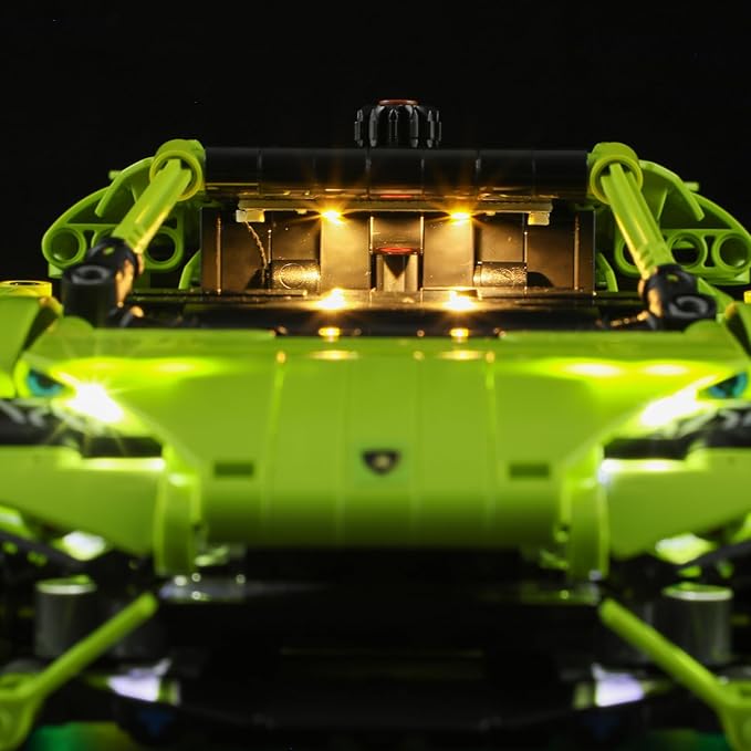 BRIKSMAX Led Lighting Kit for Lamborghini Huracn Tecnica - Compatible with Lego Technic Car Building Set