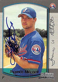 Sports Memorabilia Autograph Warehouse 244664 Thomas Mitchell Autographed Baseball Card - Montreal Expos FT 2000 Bowman - No. 110 Rookie