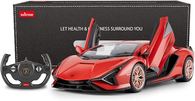 RASTAR RC Car Lamborghini Sián FKP 37 1/14 Remote Control Car Lamborghini RC Toy for Kids Boys - RED