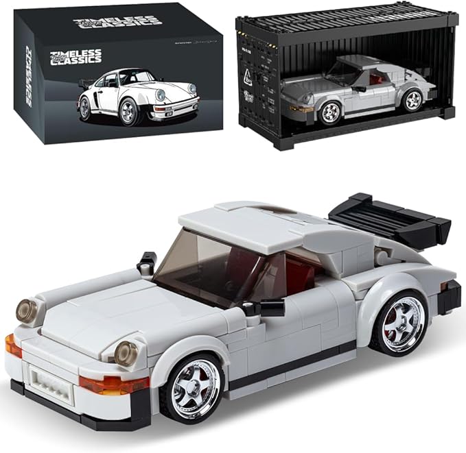 PB8816 1:32 Turbo Sports Car Buliding Blocks Set 343 Pieces MOC Super Racing Model Kit with Display Container Clamping Blocks Toy Gift for Adults