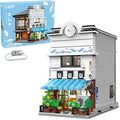 CaDA Master Japanese Sushi House Building Block Set C66018W Creative City Brick Kit with Lights1665PCS Street House Idea Gift for Adults