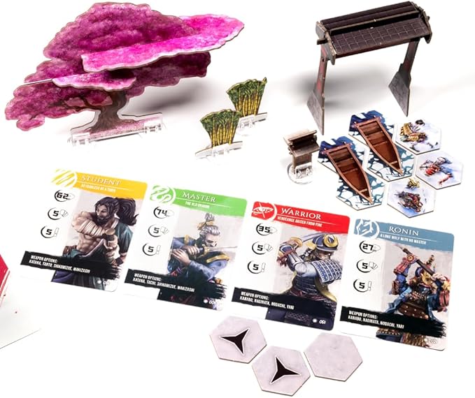 Senjutsu: Battle for Japan - Samurai Dueling Game with Miniatures and Deck Crafting Strategy Game for Kids and Adults Ages 14+ 1-4 Players 15-20 Min Playtime Made by Lucky Duck Games