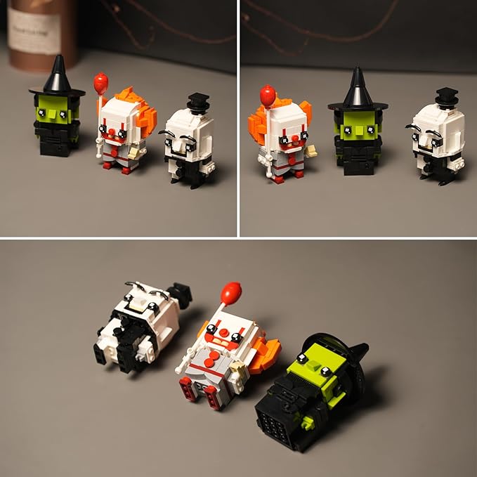 Christmas Horror Figure Building Set Compatible with Lego for AdultsClownWitchHorror Decor for FanHalloween Birthday Gifts for Kids 519 pcs