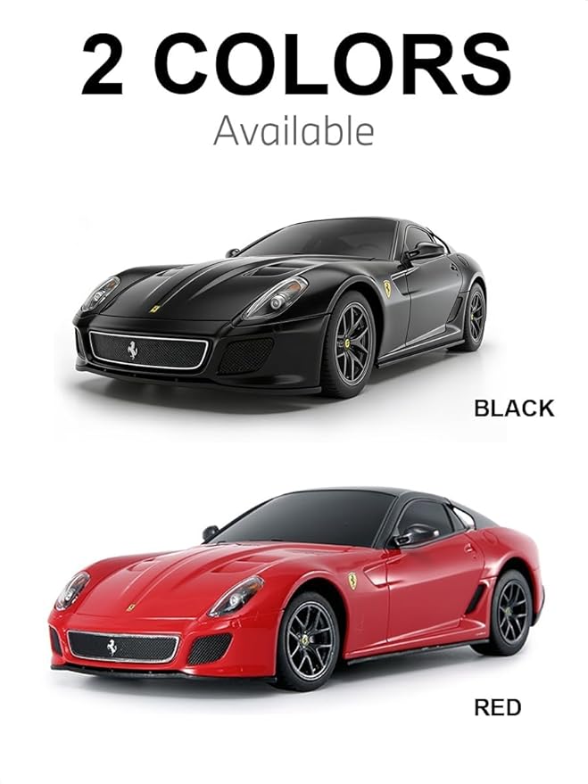 RASTAR 46400 1/24 Ferrari 599 GTO RC Car - Ideal Gifts for Play &amp Display - Officially Licensed Toy Car Model with Remote Controller for Kids Teens &amp Adults - Red