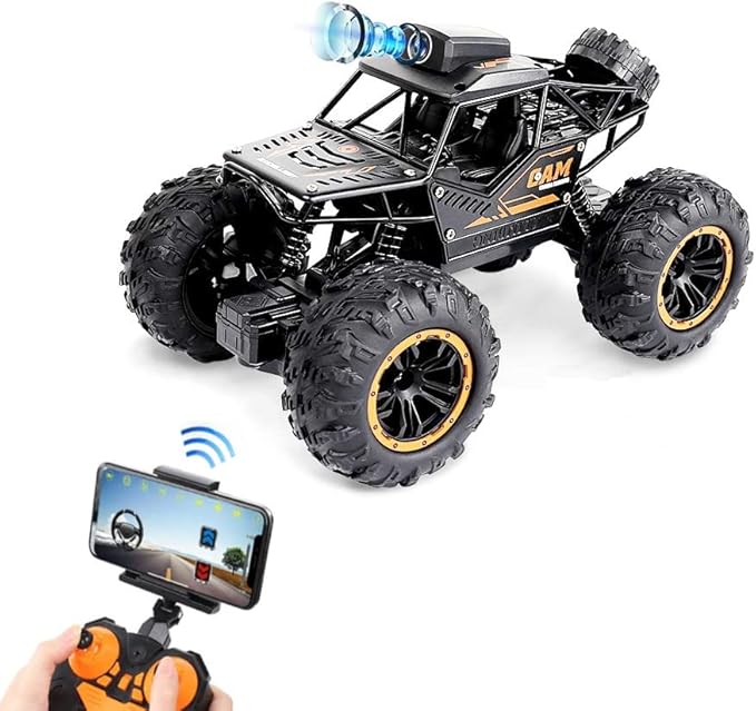 RC Car 1:18 Remote Control Car with Camera High Speed Alloy Off Road Truck Fast Racing Vehicle Electric Hobby Toy Car Gift for Boys Kids Teens Adults