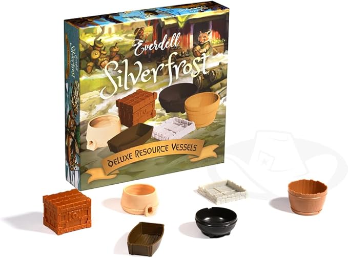 Everdell Silverfrost Deluxe Resource Vessels – Premium 3D Component Holders Upgraded Board Game Accessories Holders for Resources &amp Tokens