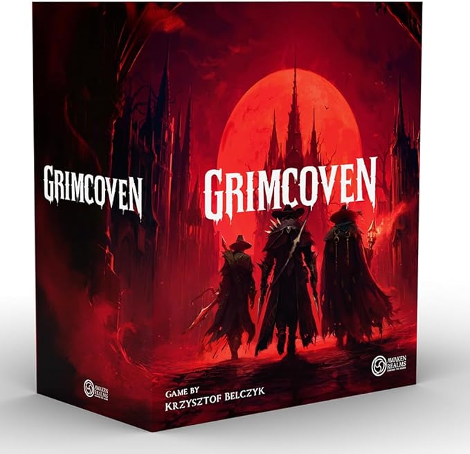 Awaken Realms Grimcoven Small Box (Core Box + Stretch Goals) Standard Edition - Dark Victorian Boss Battler Board Game Tactical Miniature Combat Ages 14+ 1-5 Players 3 Hour Playtime