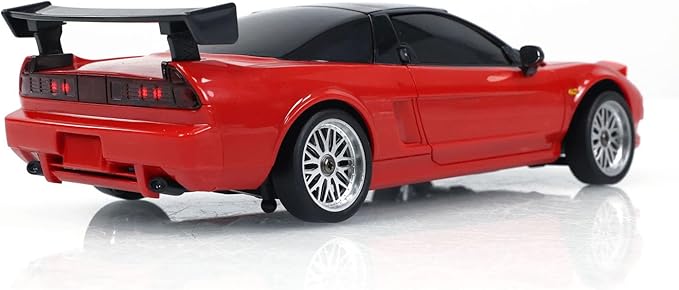 LDRC LD1803 2WD RC Drift Car 1:18 Wireless Control Racing Vehicles Gyroscope Light System Motor Servo ESC Hobby Grade Model Birthday Gift(Red)