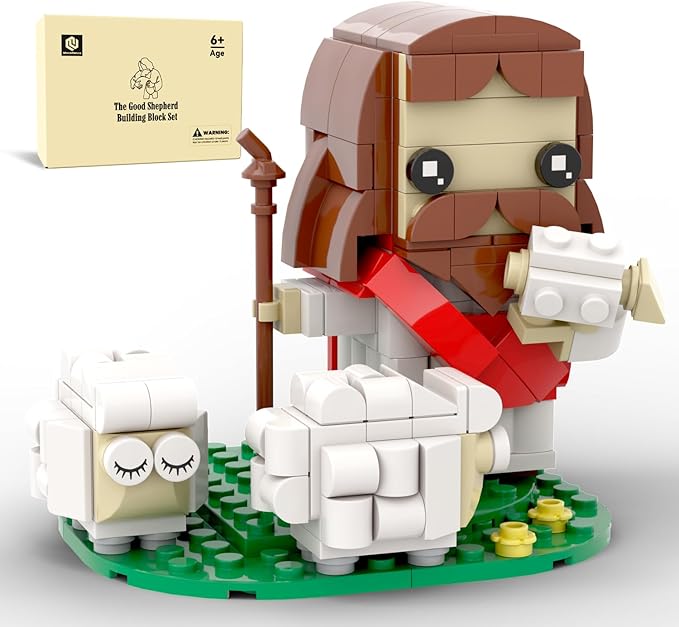 Jesus Building Set The Good Shepherd Little Jesus Figures Toys Easter for Boys and Girls Ages 6 and Up