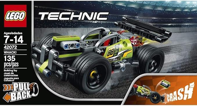 LEGO Technic WHACK! 42072 Building Kit with Pull Back Toy Stunt Car Popular Girls and Boys Engineering Toy for Creative Play (135 Pieces)
