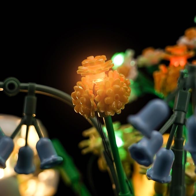 Upgraded Led Light Kit Compatible with Lego Petite Sunny Bouquet Building Set Lights Decoration Compatible with Lego 10347 (Model Not Included)