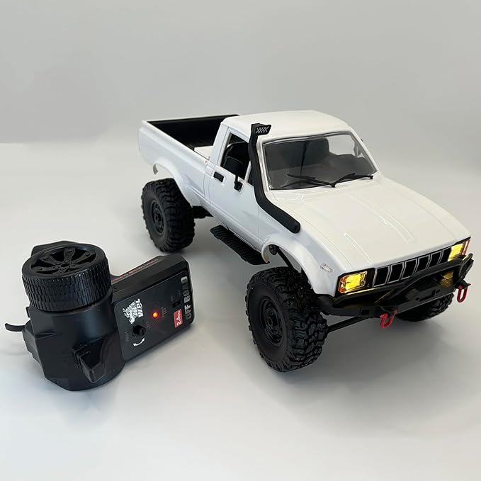 WPL C24-1 RC Rock Crawler 4x4 RC Truck Off Road 1/16 RC Crawler Remote Control Truck Pickup RTR All Terrain 2.4 GHz with Proportional Throttle Steering Independent Suspension for Adults