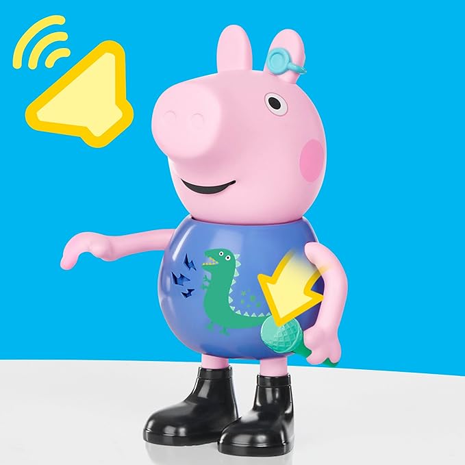 Peppa Pig Joke &amp Sing George 8-Inch Figure Musical Toy with 50+ Sounds and Songs Basket Stuffers Preschool Toys for Girls and Boys Ages 3+